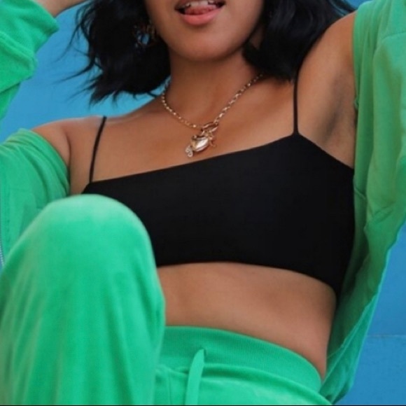 JUICY COUTURE APPLE GREEN TERRY VELOUR TRACKSUIT JOGGER Set Y2K VINTAGE XL L - Picture 2 of 16